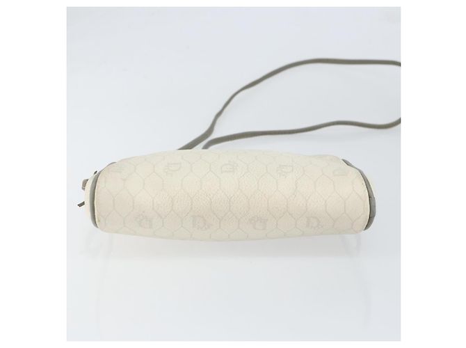 Christian Dior Borsa a spalla in tela a nido d'ape PVC oro bianco Auth BA7994 D'oro - vista 5