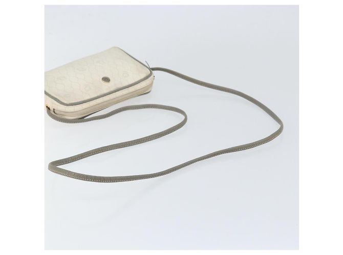 Christian Dior Borsa a spalla in tela a nido d'ape PVC oro bianco Auth BA7994 D'oro - vista 7