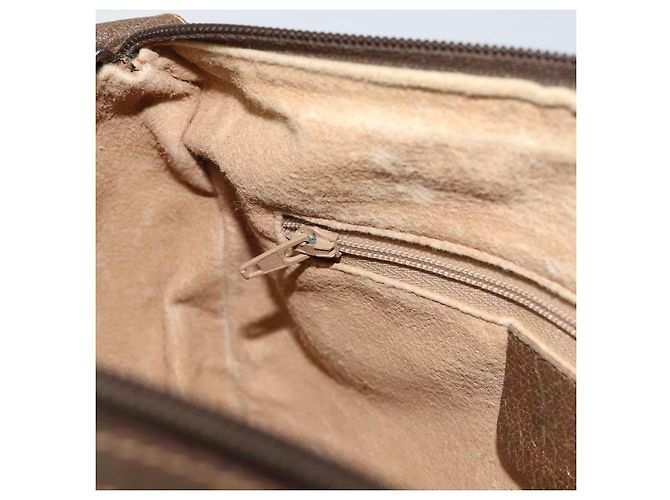 Borsa Sherry Line GG Supreme Web di GUCCI in PVC beige e oro 89 02 032 Auth 153392 D'oro - vista 22