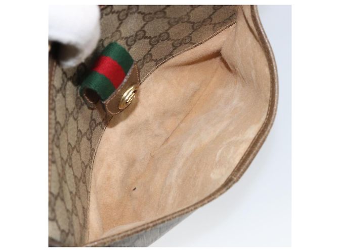 Borsa Sherry Line GG Supreme Web di GUCCI in PVC beige e oro 89 02 032 Auth 153392 D'oro - vista 23
