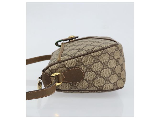 Borsa Sherry Line GG Supreme Web di GUCCI in PVC beige e oro 89 02 032 Auth 153392 D'oro - vista 4