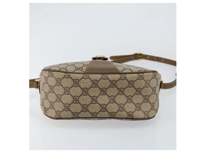 Borsa Sherry Line GG Supreme Web di GUCCI in PVC beige e oro 89 02 032 Auth 153392 D'oro - vista 5