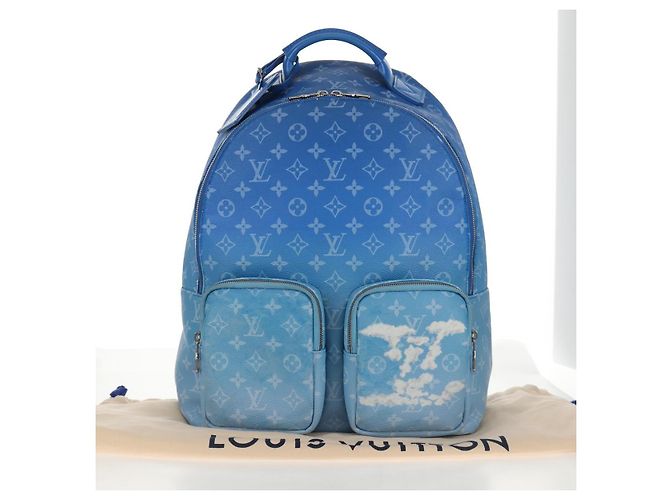 LOUIS VUITTON Zaino Multi Pocket Monogram Clouds Blu M45441 Auth 145712SAM - vista 12