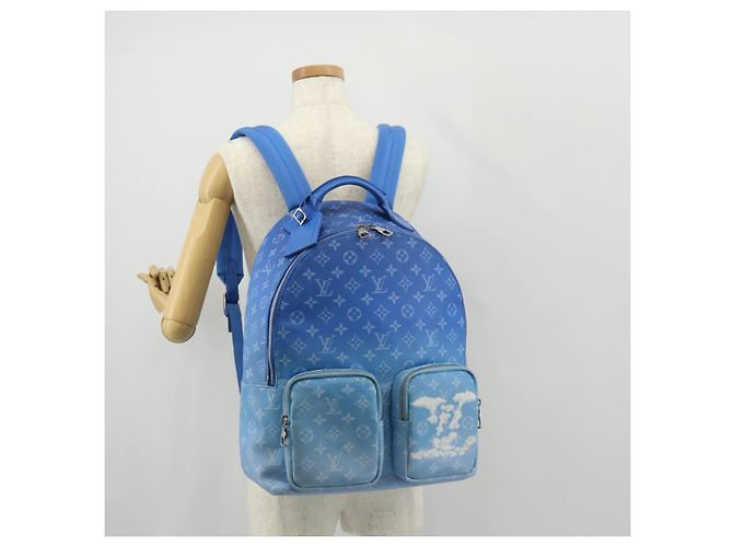 LOUIS VUITTON Zaino Multi Pocket Monogram Clouds Blu M45441 Auth 145712SAM - vista 34