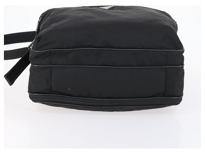 Borsa Boston PRADA in nylon 2 in 1 nera argento autentica am9248 Nero - vista 11