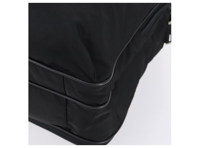 Borsa Boston PRADA in nylon 2 in 1 nera argento autentica am9248 Nero - vista 12