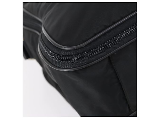 Borsa Boston PRADA in nylon 2 in 1 nera argento autentica am9248 Nero - vista 15