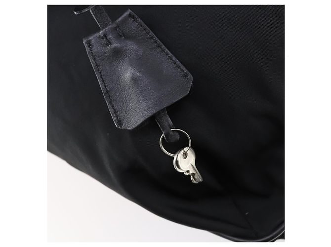 Borsa Boston PRADA in nylon 2 in 1 nera argento autentica am9248 Nero - vista 17