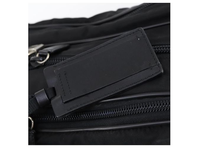 Borsa Boston PRADA in nylon 2 in 1 nera argento autentica am9248 Nero - vista 18