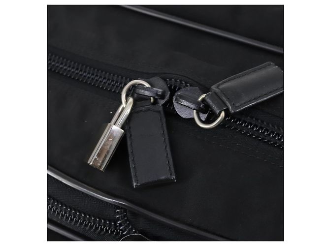 Borsa Boston PRADA in nylon 2 in 1 nera argento autentica am9248 Nero - vista 19