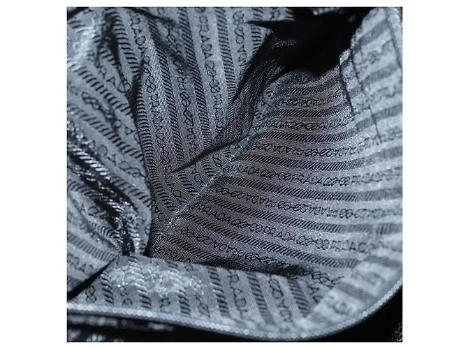 Borsa Boston PRADA in nylon 2 in 1 nera argento autentica am9248 Nero - vista 24