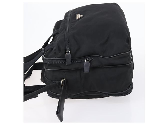Borsa Boston PRADA in nylon 2 in 1 nera argento autentica am9248 Nero - vista 5