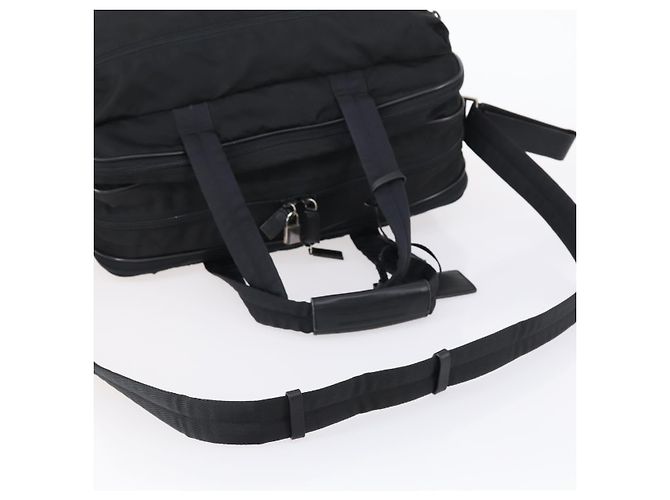 Borsa Boston PRADA in nylon 2 in 1 nera argento autentica am9248 Nero - vista 7