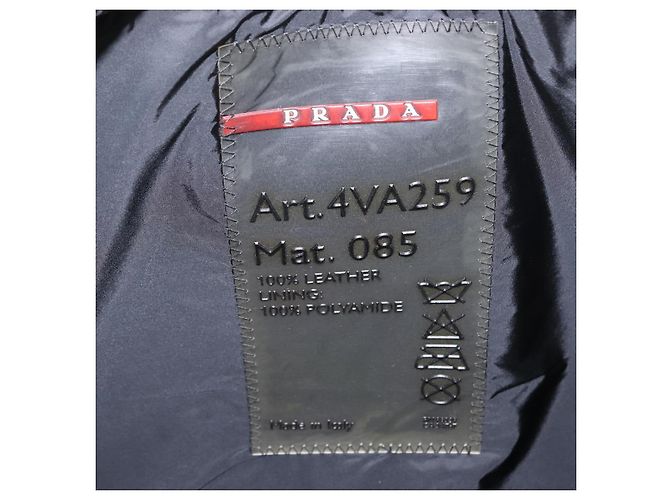 PRADA Borsa sportiva in nylon pelle nera argento Auth gh1071 Nero - vista 19
