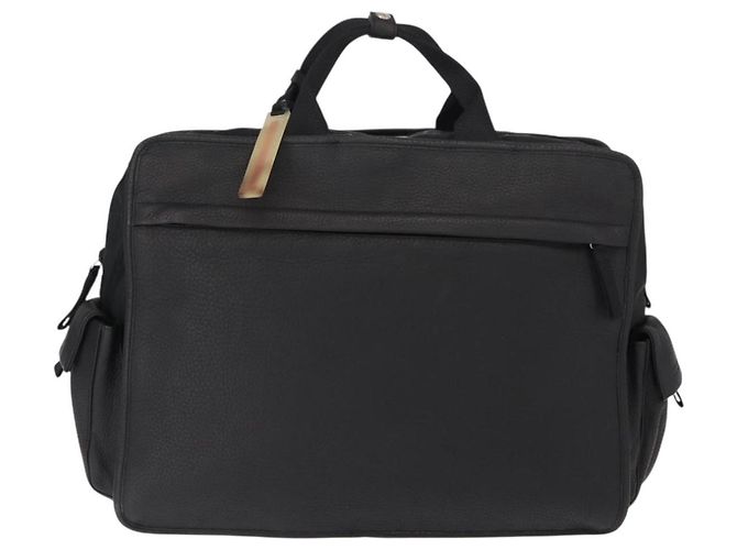 PRADA Borsa sportiva in nylon pelle nera argento Auth gh1071 Nero - vista 2
