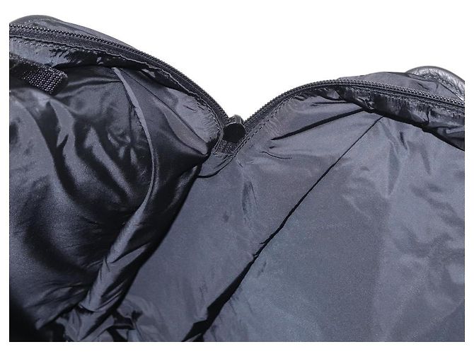 PRADA Borsa sportiva in nylon pelle nera argento Auth gh1071 Nero - vista 20