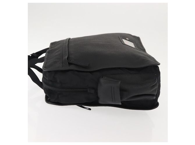 PRADA Borsa sportiva in nylon pelle nera argento Auth gh1071 Nero - vista 4