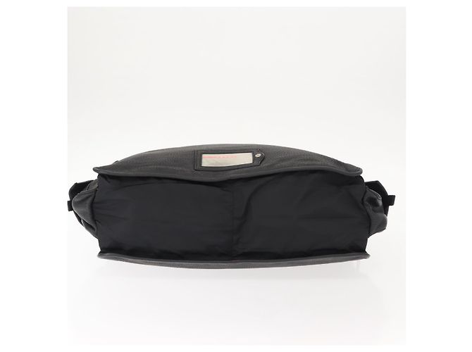 PRADA Borsa sportiva in nylon pelle nera argento Auth gh1071 Nero - vista 5
