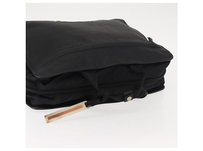 PRADA Borsa sportiva in nylon pelle nera argento Auth gh1071 Nero - vista 6