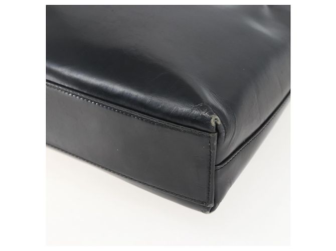 Borsa a Spalla Gancini in Pelle Nera e Oro Salvatore Ferragamo Auth 157063 Nero D'oro - vista 12
