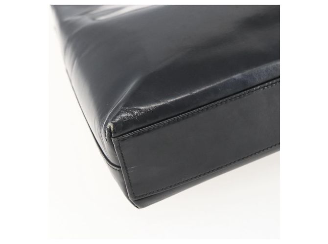 Borsa a Spalla Gancini in Pelle Nera e Oro Salvatore Ferragamo Auth 157063 Nero D'oro - vista 13
