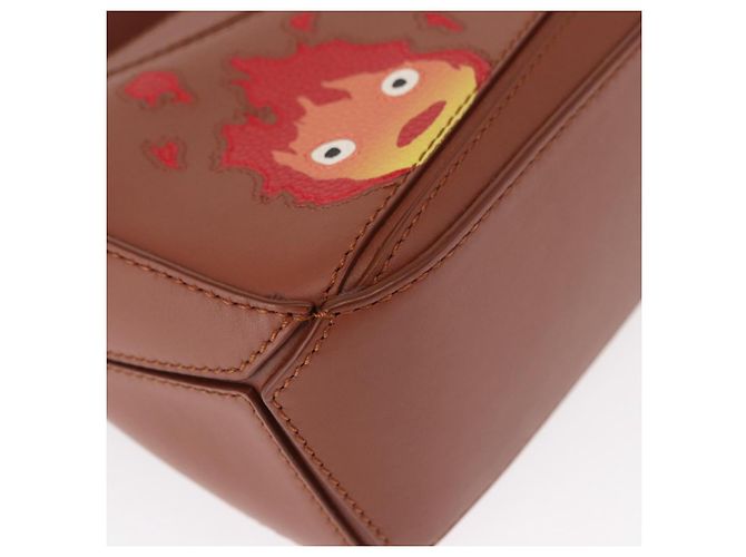 LOEWE Mini Puzzle Borsa Loewe x Studio Ghibli Calcifer 2way Marrone Auth BA9009SM D'oro - vista 16