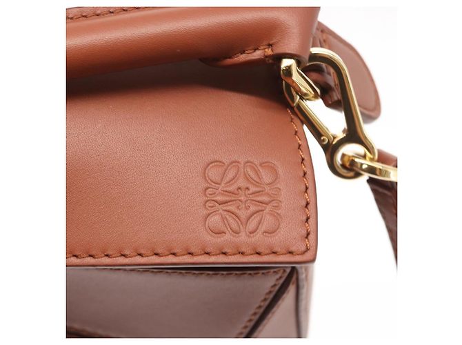 LOEWE Mini Puzzle Borsa Loewe x Studio Ghibli Calcifer 2way Marrone Auth BA9009SM D'oro - vista 21