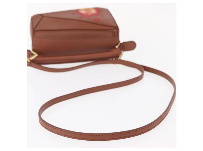 LOEWE Mini Puzzle Borsa Loewe x Studio Ghibli Calcifer 2way Marrone Auth BA9009SM D'oro - vista 8