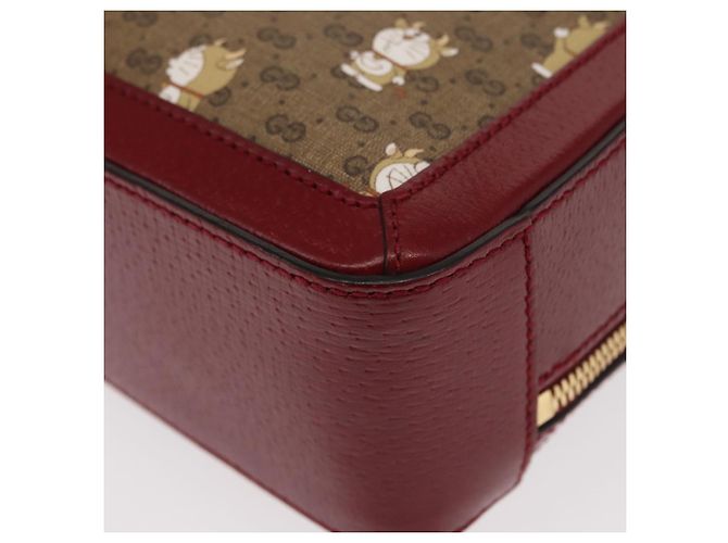 Borsa di collaborazione GUCCI Micro GG Supreme Doraemon in PVC 655596 Auth 151200SAM Beige D'oro - vista 15