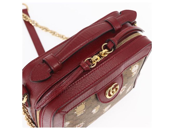 Borsa di collaborazione GUCCI Micro GG Supreme Doraemon in PVC 655596 Auth 151200SAM Beige D'oro - vista 16