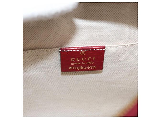Borsa di collaborazione GUCCI Micro GG Supreme Doraemon in PVC 655596 Auth 151200SAM Beige D'oro - vista 18