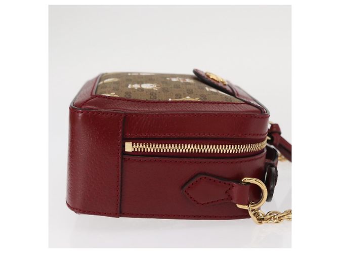 Borsa di collaborazione GUCCI Micro GG Supreme Doraemon in PVC 655596 Auth 151200SAM Beige D'oro - vista 4