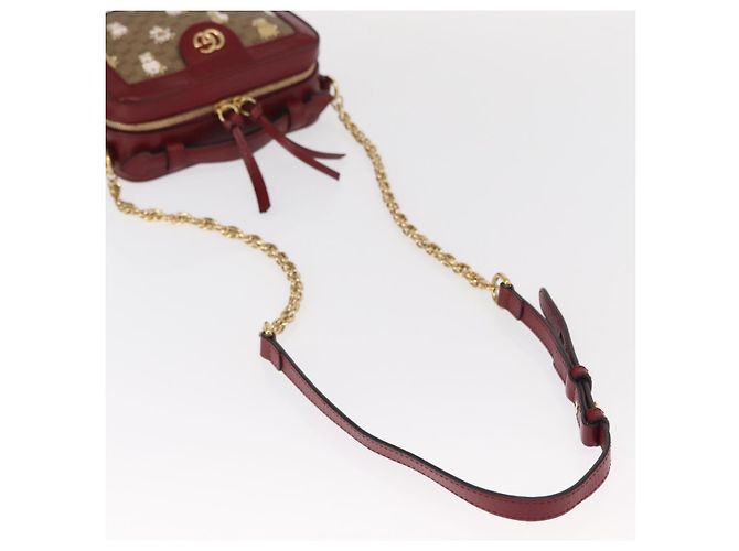Borsa di collaborazione GUCCI Micro GG Supreme Doraemon in PVC 655596 Auth 151200SAM Beige D'oro - vista 9