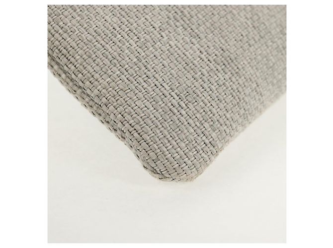 CHANEL Clutch Tasche Canvas Grau CC Auth 148530M Braun - Ansicht 14