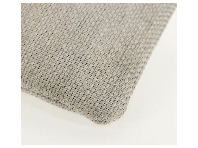 CHANEL Clutch Tasche Canvas Grau CC Auth 148530M Braun - Ansicht 15