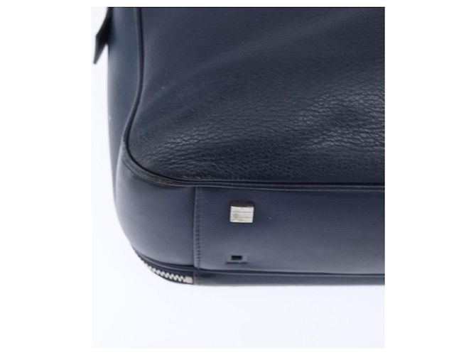 Borsa da lavoro in pelle Christian Dior 2 modi Blu Navy Argento Auth ar13763 - vista 17