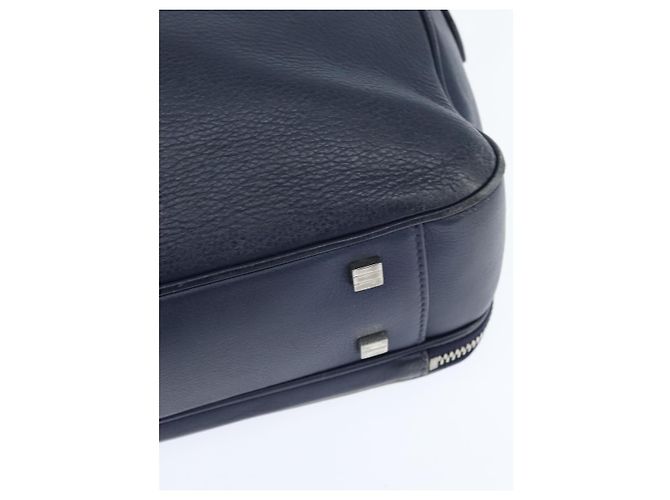 Borsa da lavoro in pelle Christian Dior 2 modi Blu Navy Argento Auth ar13763 - vista 18