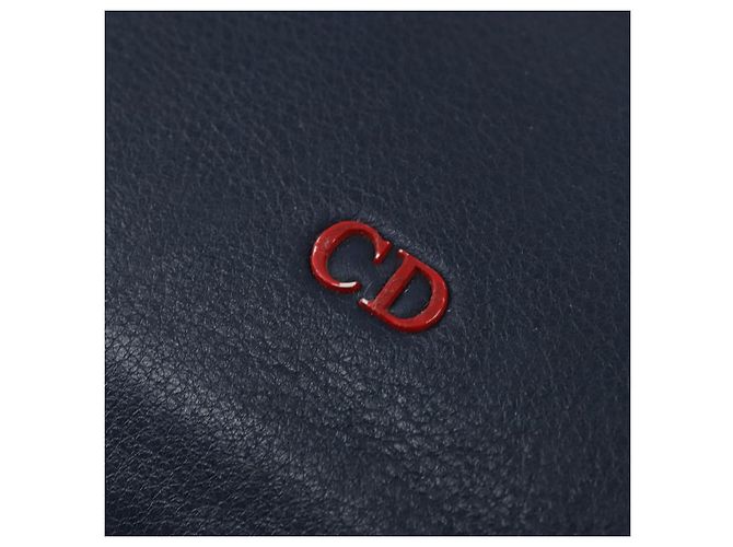 Borsa da lavoro in pelle Christian Dior 2 modi Blu Navy Argento Auth ar13763 - vista 19