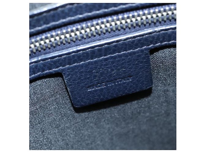 Borsa da lavoro in pelle Christian Dior 2 modi Blu Navy Argento Auth ar13763 - vista 20