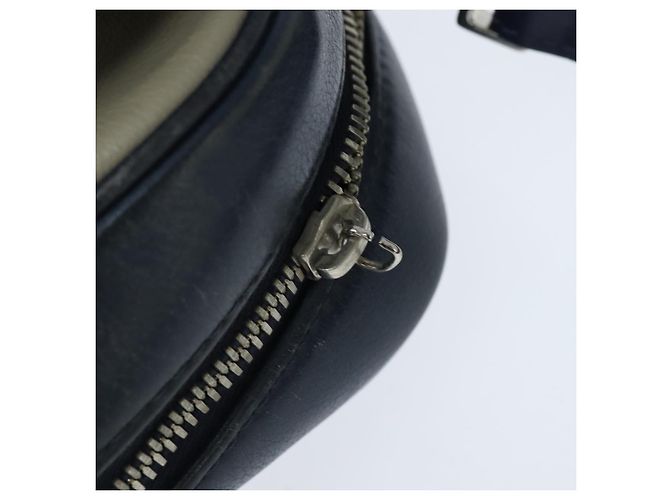 Borsa da lavoro in pelle Christian Dior 2 modi Blu Navy Argento Auth ar13763 - vista 7