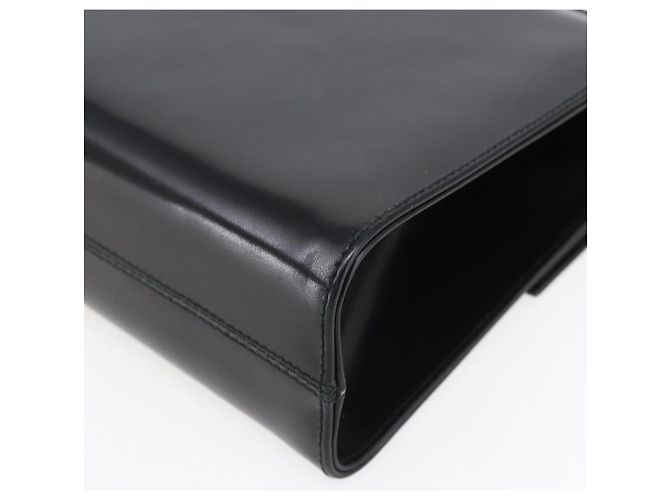 Borsa a Spalla Vala in Pelle Nera e Oro Salvatore Ferragamo Auth BA7670 Nero D'oro - vista 15