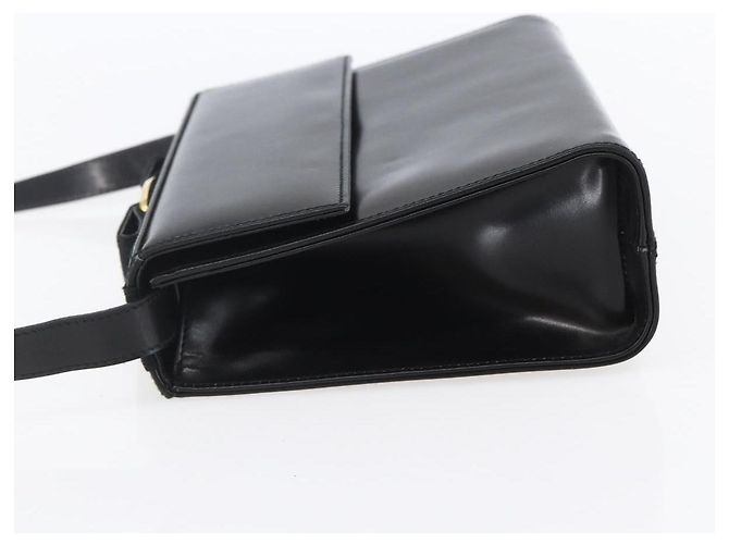 Borsa a Spalla Vala in Pelle Nera e Oro Salvatore Ferragamo Auth BA7670 Nero D'oro - vista 3