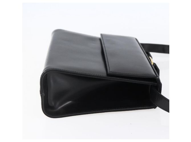 Borsa a Spalla Vala in Pelle Nera e Oro Salvatore Ferragamo Auth BA7670 Nero D'oro - vista 4
