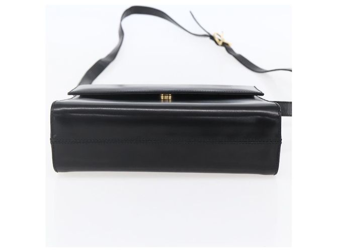 Borsa a Spalla Vala in Pelle Nera e Oro Salvatore Ferragamo Auth BA7670 Nero D'oro - vista 5