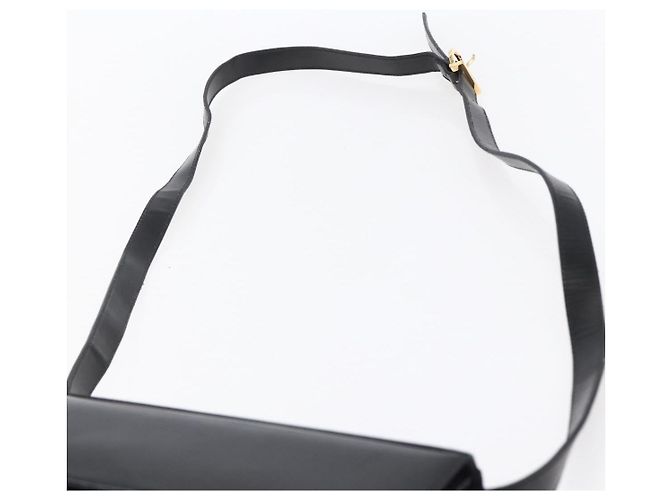 Borsa a Spalla Vala in Pelle Nera e Oro Salvatore Ferragamo Auth BA7670 Nero D'oro - vista 8