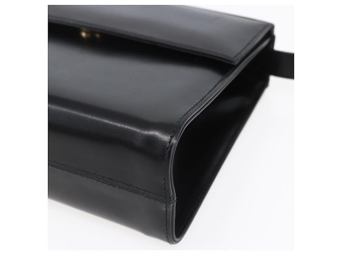 Borsa a Spalla Vala in Pelle Nera e Oro Salvatore Ferragamo Auth BA7670 Nero D'oro - vista 9