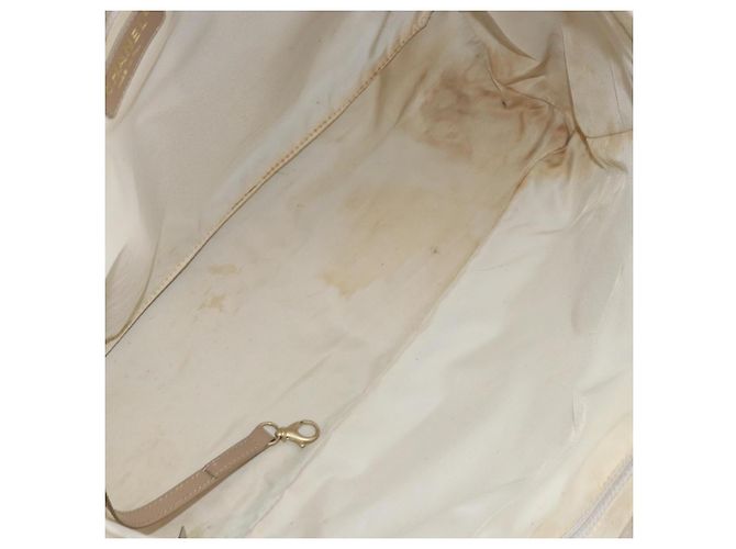 CHANEL Nuova Borsa Tote da Viaggio Nylon Beige Oro CC Auth BA7760 D'oro - vista 10