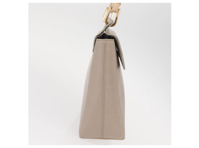 Borsa a mano in pelle beige oro GUCCI Bamboo 001 3444 1887 Auth ka105 - vista 4