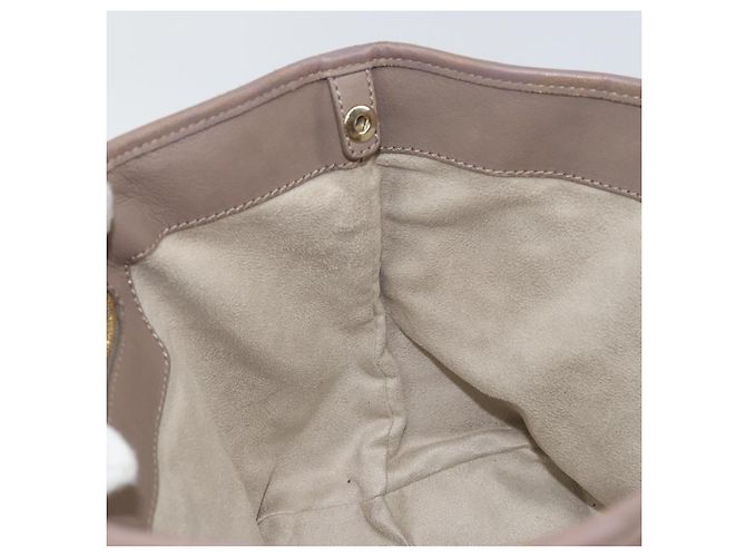 Bolsa tote de couro cinza e dourado com studs Jimmy Choo Auth bs31692 Marrom - vista 17