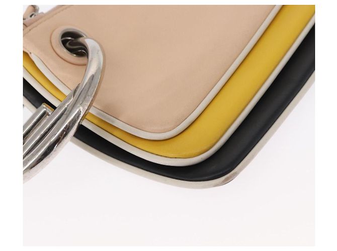 FENDI Pochette Triplet in Pelle Multicolore Argento Auth bs31387 - vista 10